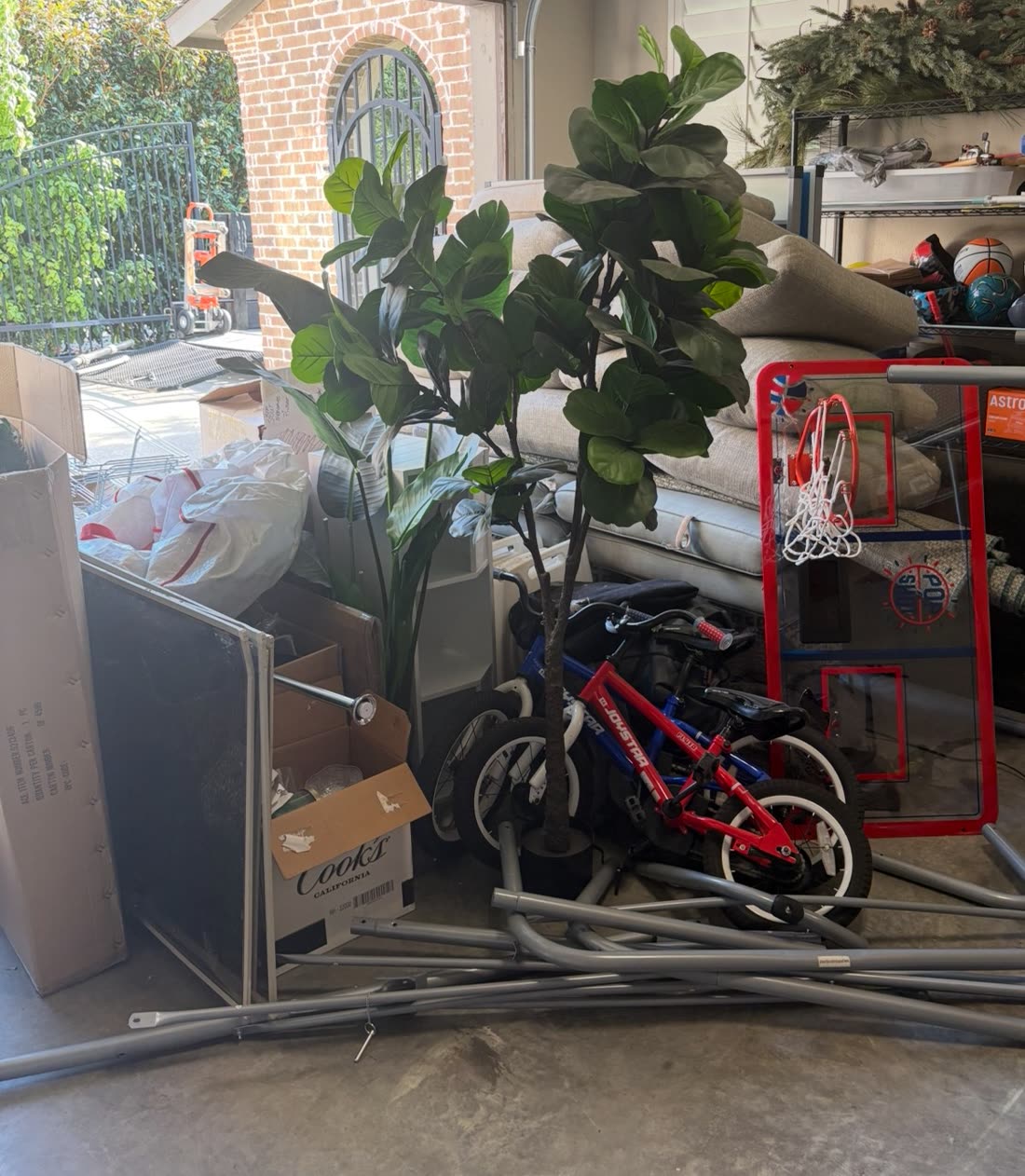 Garage clearing job by Hero's Junk Removal