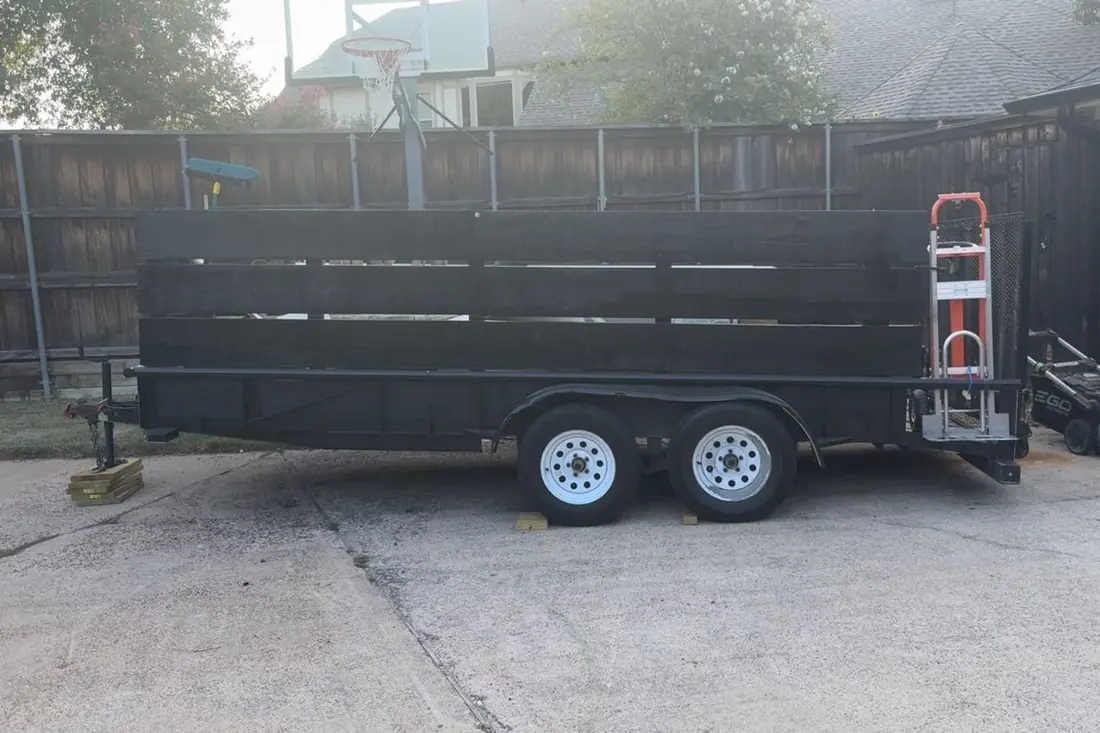 Trailer loaded with junk, ready to haul
