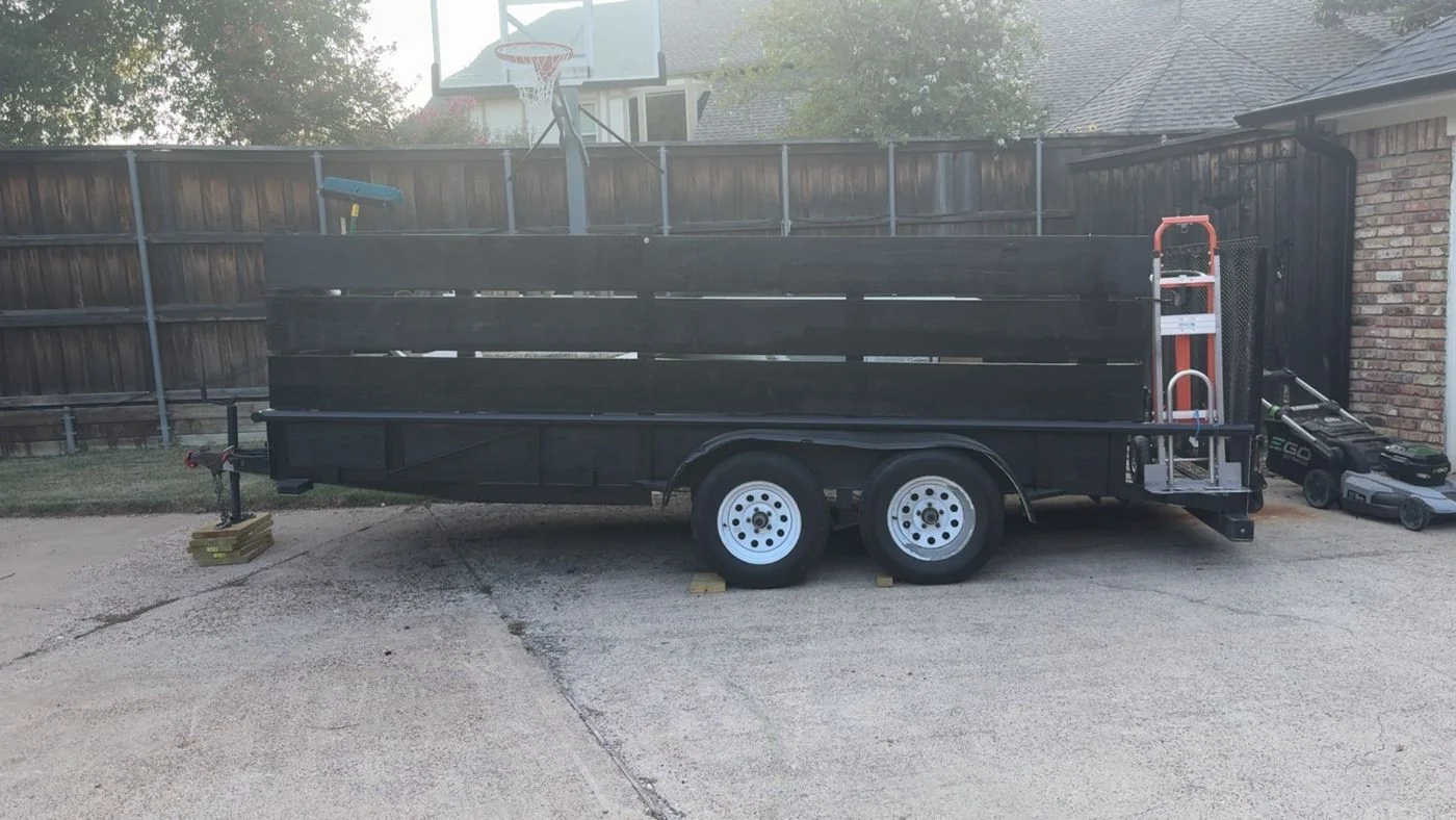 Trailer loaded with junk, ready to haul